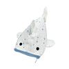 Shark Shape Pencil Case with Zippered Closure Star Print Polyester Pen Pouch for Student School Supplies, Desk Organization