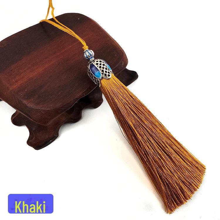 Cloisonné Blue Tassel Crown & Bookmark Accessory