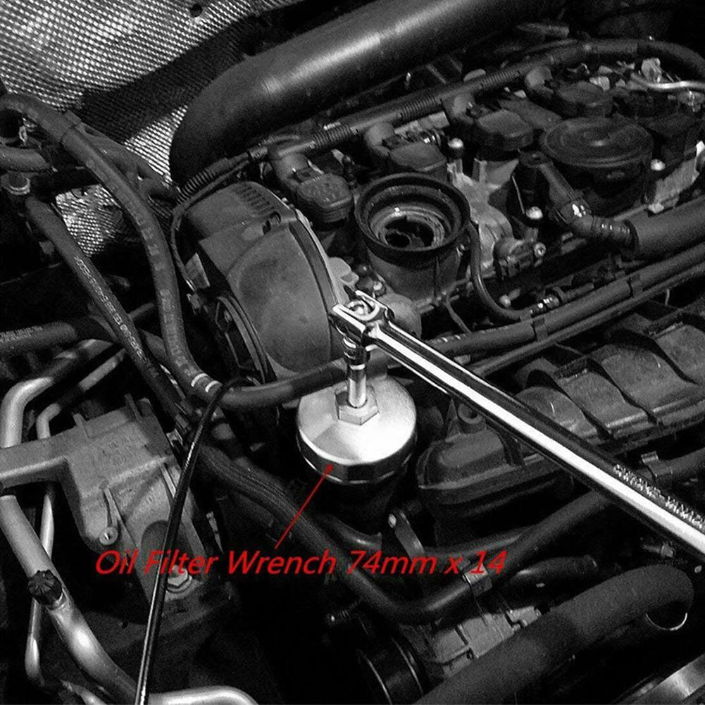 Premium Aluminum Alloy Cap Oil Filter Wrench Car Hand Tool Housing Tool Remover for BTW Chery Golf Mercedes Benz