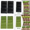 2 Pieces Hanging Grow Bags Flower Containers Non Woven Fabrics Wall Planters Pouch
