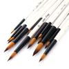 12pcs Fine Point Paint Brush Set Professional Nylon Hair Brushes for Acrylic, Watercolor & Oil Painting - Art Supplies for Artists and Crafters