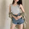 New suspender with chest pad vest for women's summer short versatile navel-based small vest for women