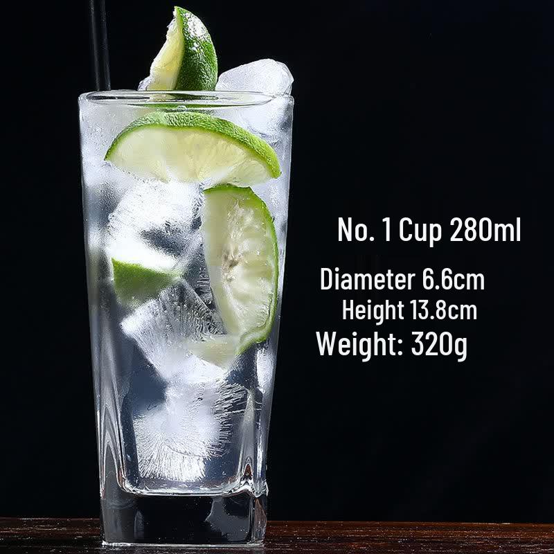 ZISIZ Thickened Square Glass Tumbler