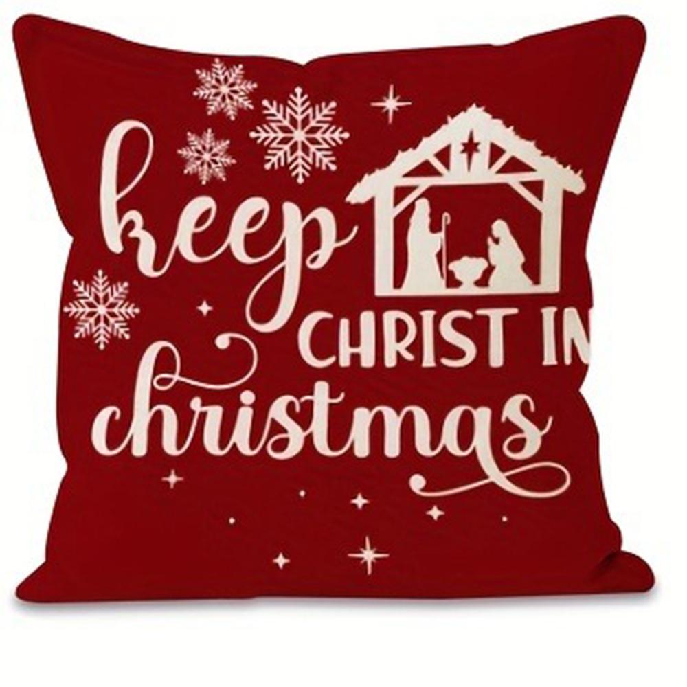 Christmas decoration pillowcase Merry Christmas New Year gift home room soft and comfortable pillow cover Sofa cushion cover