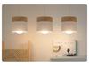 Lampada a sospensione in ferro battuto stile nordico macaron, testa singola in bianco/grigio
