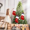 20 Inches Monogram Christmas Stockings with Letters, Large Super Soft Christmas Stockings Red Velvet with White Super Soft Plush Cuff for Christmas