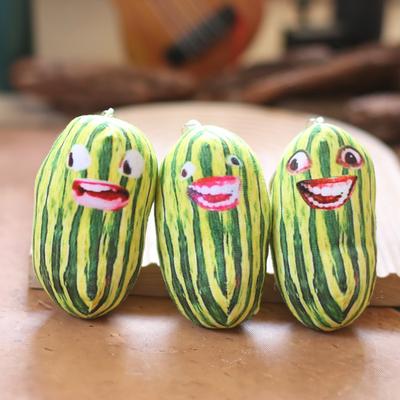 Cute Talking Watermelon Strips Under The Head Boy's Small Pendant Plush Toy Doll Sounds Rag Doll