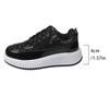 Thick Sole Glitter Trendy Casual Shoes Low Cut Flat Lace-UP Walking Shoes Women Anti Slip Comfort Sneakers Platform Zapatillas
