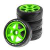 4PCS Rally On-Road Tires Wheels 17mm Hex for ARRMA ZD Racing HSP HNR X3GT 1/7 1/8 RC Car Vehicles Model Parts