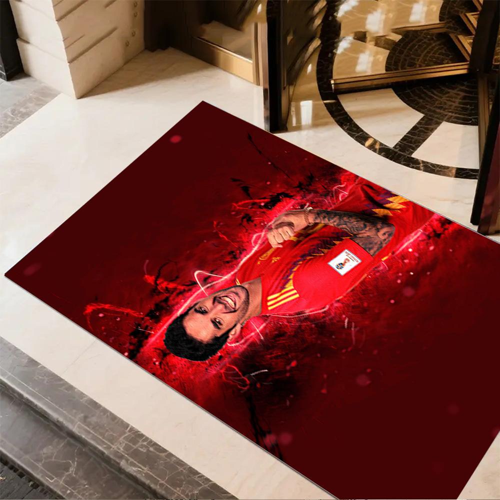 Soccer Player Action Floor Rug Office Rug Perfect for Foyer Entryway Study Room Dormitory Antislip Carpet Office Home Decor Gift for Festivals