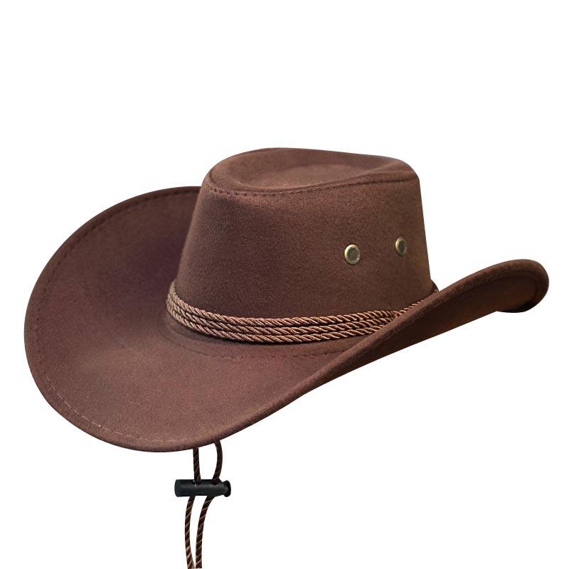 Pălărie Cowboy din Feutru de Lână Culoare Solidă, Stil Western pentru Bărbați și Femei – Protecție Solară Versatilă pentru Exterior