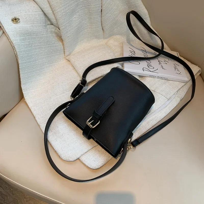 

Новая корейская простая ретро-сумка-ведро Tide, маленькая сумка-ведро для девочек-подростков из отдела Sen Department