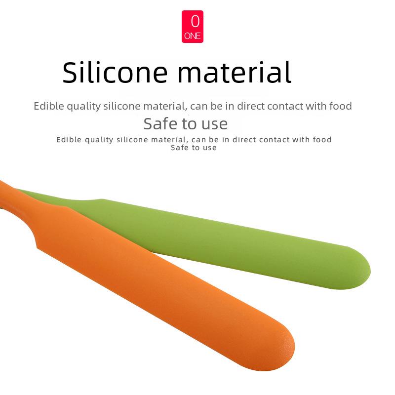Kompakt set med silikonspatel och skrapa för bakning och matlagning