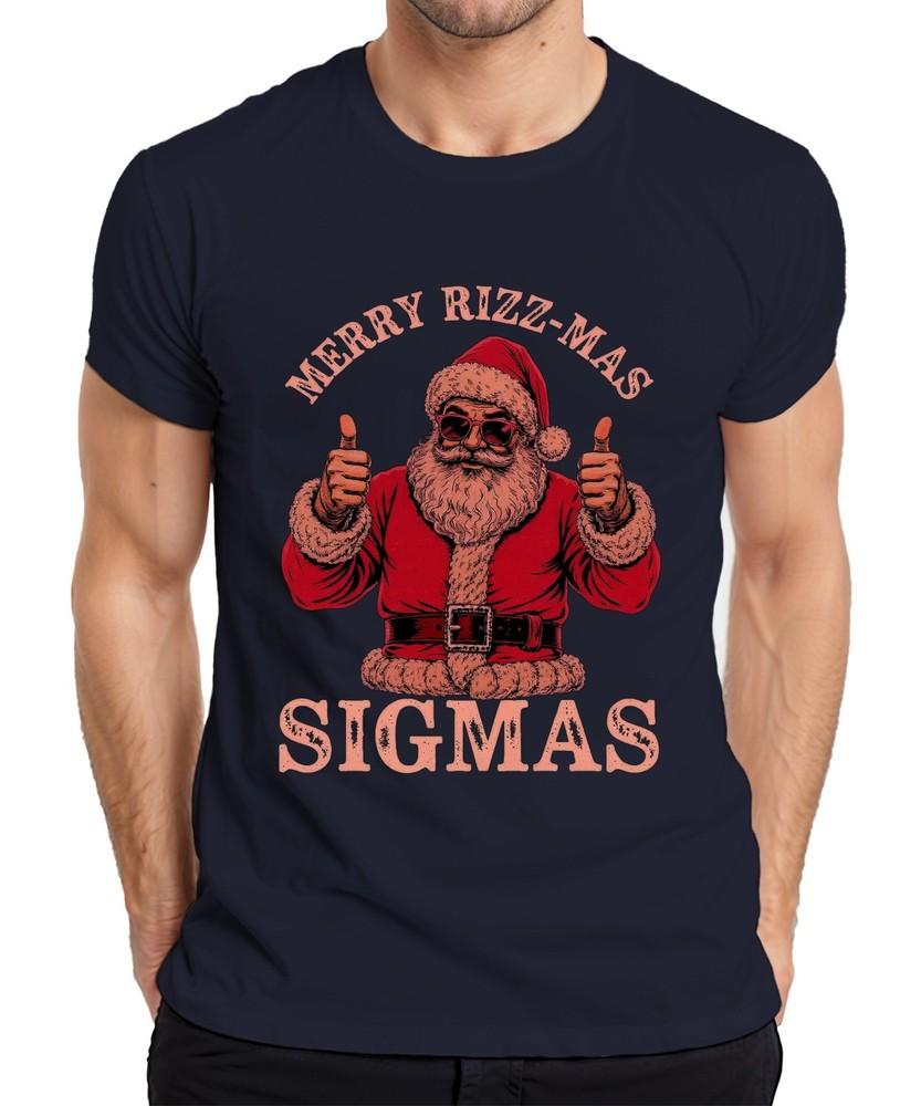 Merry Rizzmas Sigmas Christmas Cool Sunglasses Male Unisexs Tshirt S