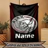 Custom Name Personalized Ajax Print Blanket, Home Decor, Bedroom, Sofa, Camping, Couch, Gifts for Birthday Christmas