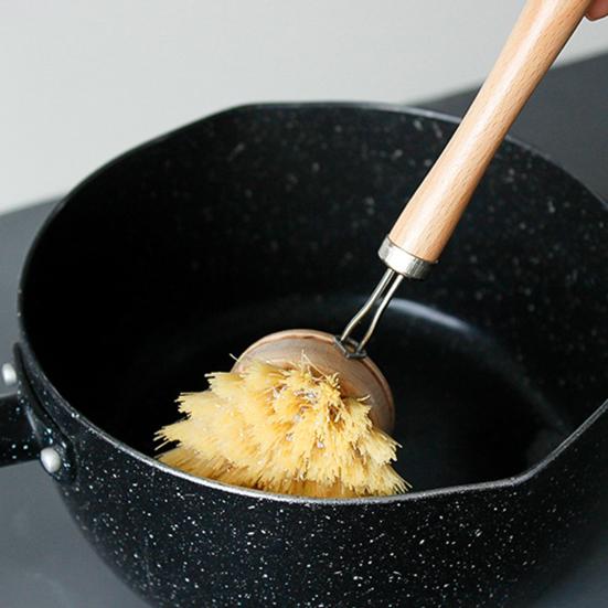 Washing Brush Head Wear-resistant Wide Application Natural Dish Washing Brush Replacement Head for Kitchen