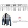 Men's Winter High Neck Plush Knit Slim Fit Cardigan Sweater