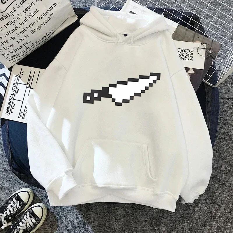 Game Pixel Hoodie Y2k Clothes Women Clothing Long Sleeve Sweatshirt Women's Sweatshirts Y2k Hoodies Clothes Anime Women Hoodie