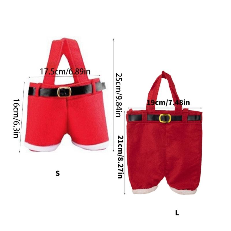 10pack Trousers Decoration Christmas Gift Bags New Fashion Christmas Candy Bag for Christmas Dinners