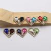 LKERAN 10pcs26 * 28MM Love Rhinestone Acrylic Button DIY Clothing Decoration Wedding Dress Handmade Decoration Accessories