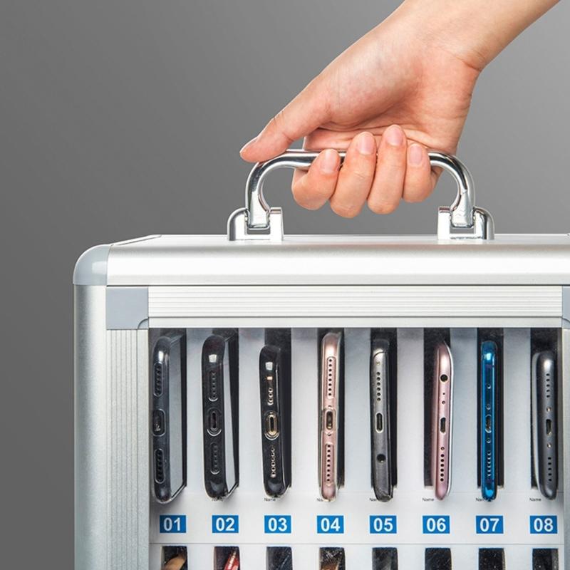 Tragbarer Handy-Schließfach aus Aluminiumlegierung mit Komfortgriff für einfachen Transport Tragbares Design Sichere Aufbewahrung für Smartphones in verschiedenen Umgebungen
