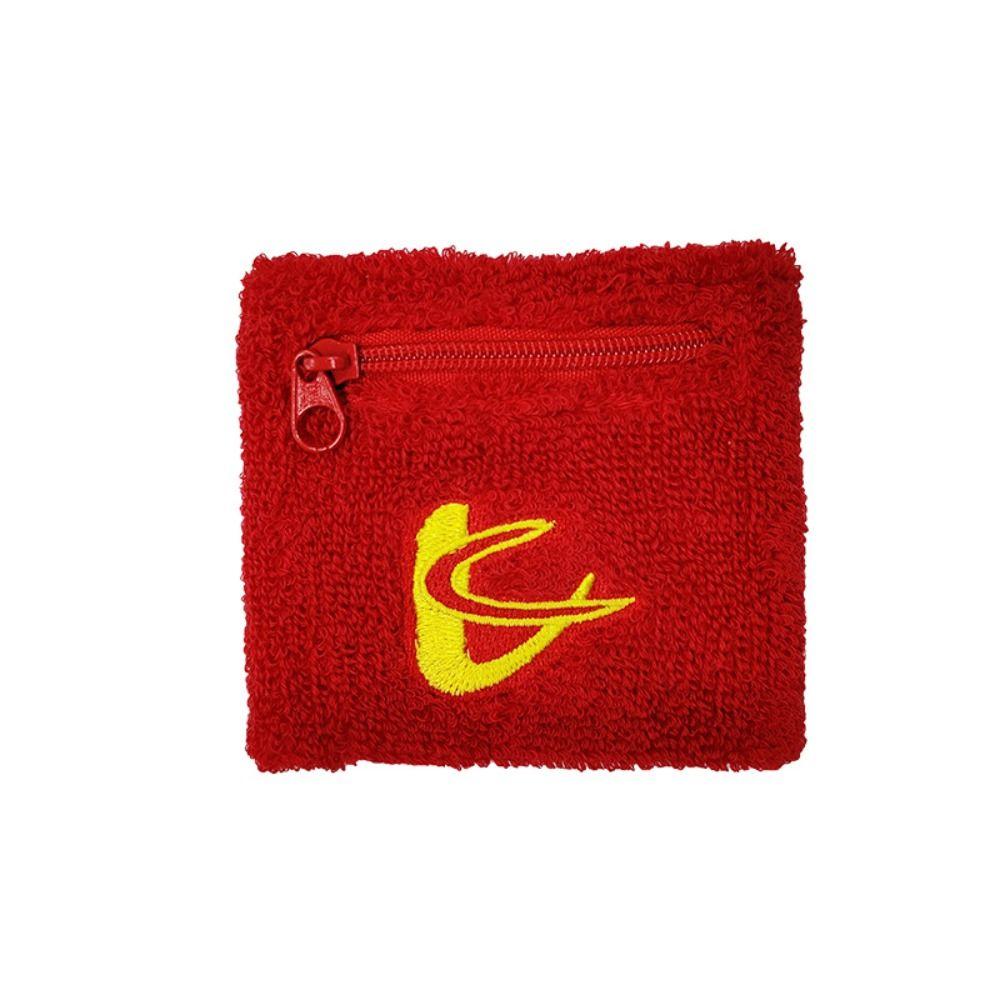 

Впитывающий пот хлопковый напульсник, сумка-кошелек на запястье, спортивный напульсник, напульсник с молнией, мини-карман красный