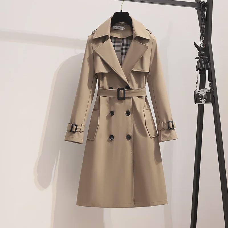 Mittellanger Trenchcoat für Damen 2021: Stilvolle, britisch inspirierte, beliebte Frühlings-/Herbstjacke