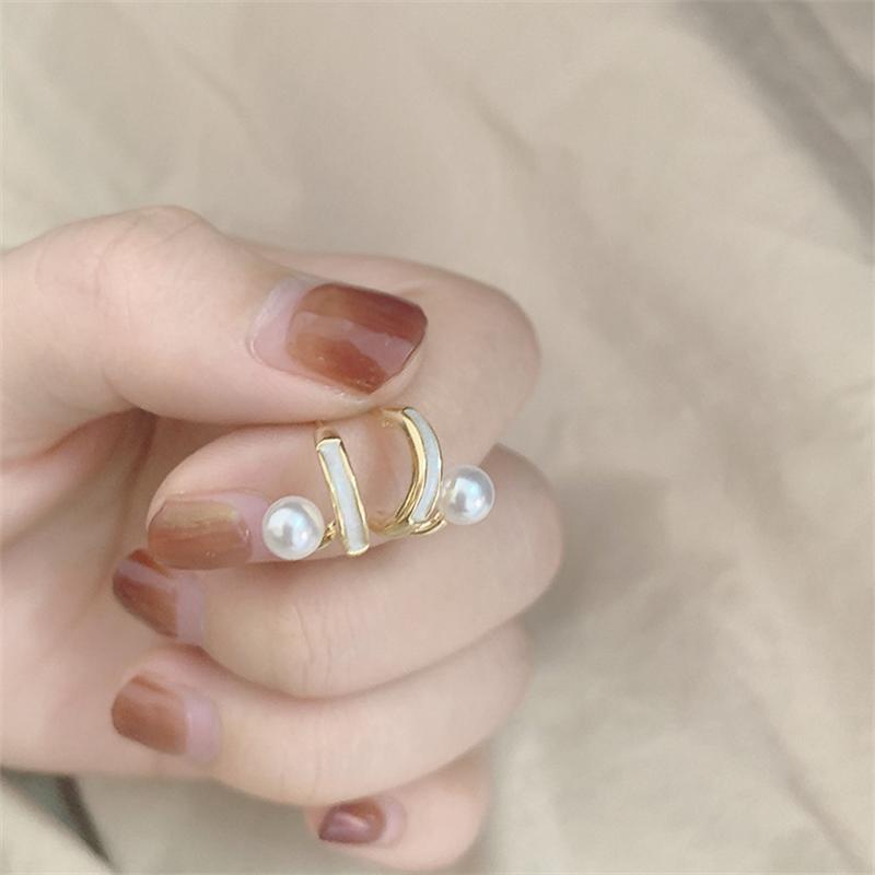 New Fashion  Pearl Hoop Earrings  for Women Girl Gift Jewelry Wholesale