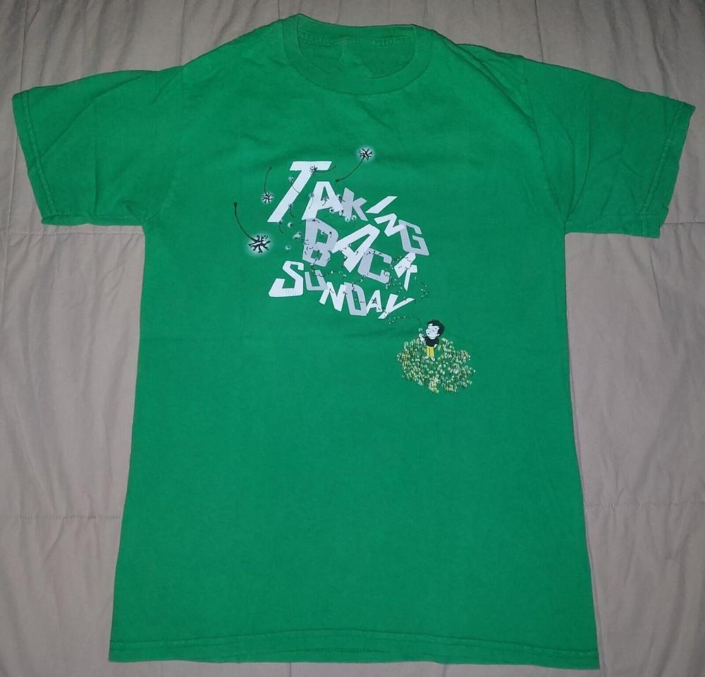 VTG 2000s TAKING BACK SUNDAY Short Sleeve Green All Size TShirt S