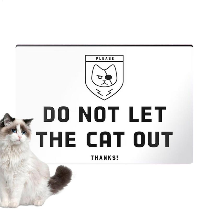 Cat Signs Wall Do Not Let The Cat Out No Punching Wooden Do Not Let The Kitten Out Signs for Home Apartment Workplace decor