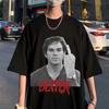 TV Play Dexter Morgan Middle Finger Graphic T-shirts Men Women Clothing Casual Cotton Loose Short Sleeve Male T Shirt