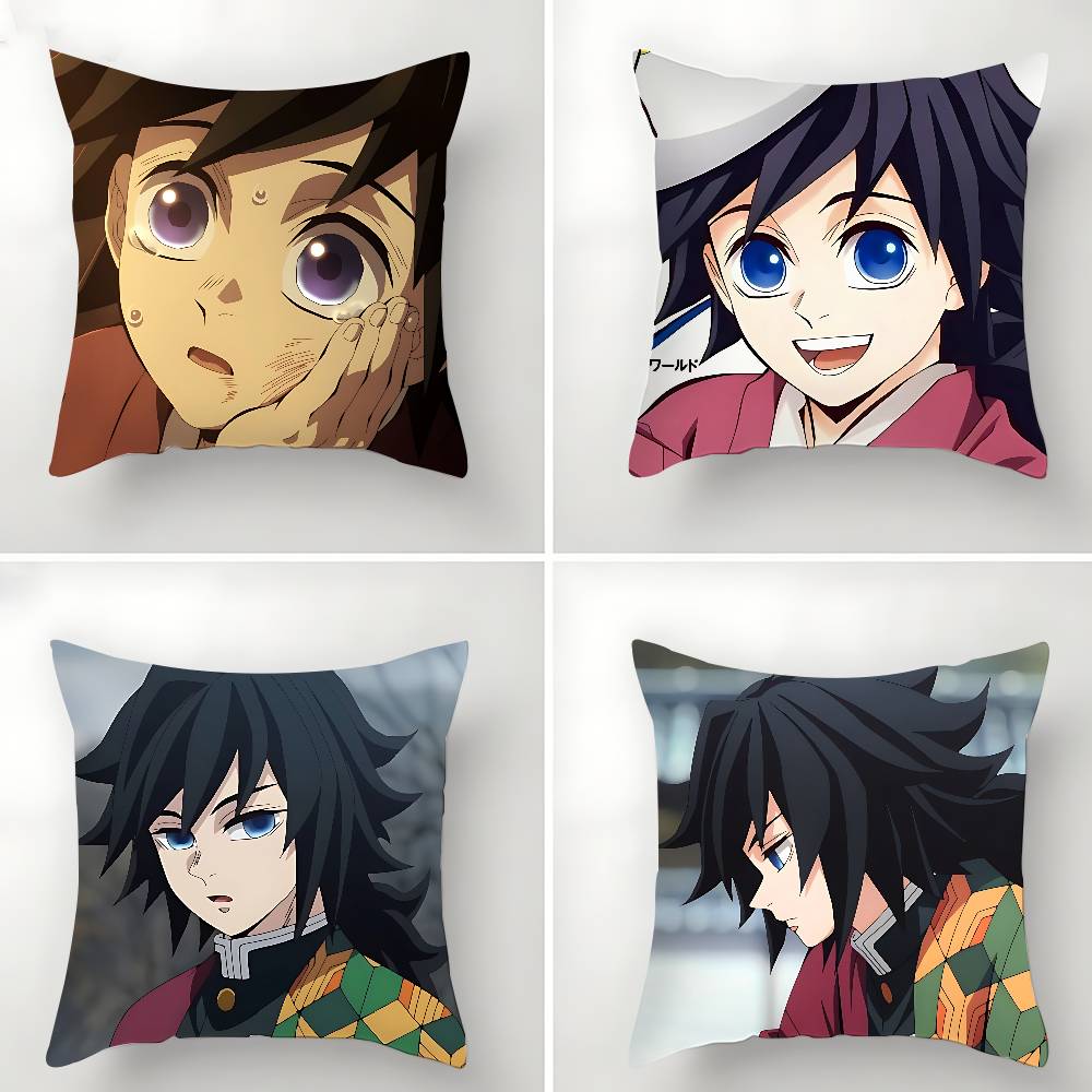Cute G-Giyu T-Tomiokas Case Plush Fabric Soft Pillowcase Double Sided Print Cushion Cover Household Gifts