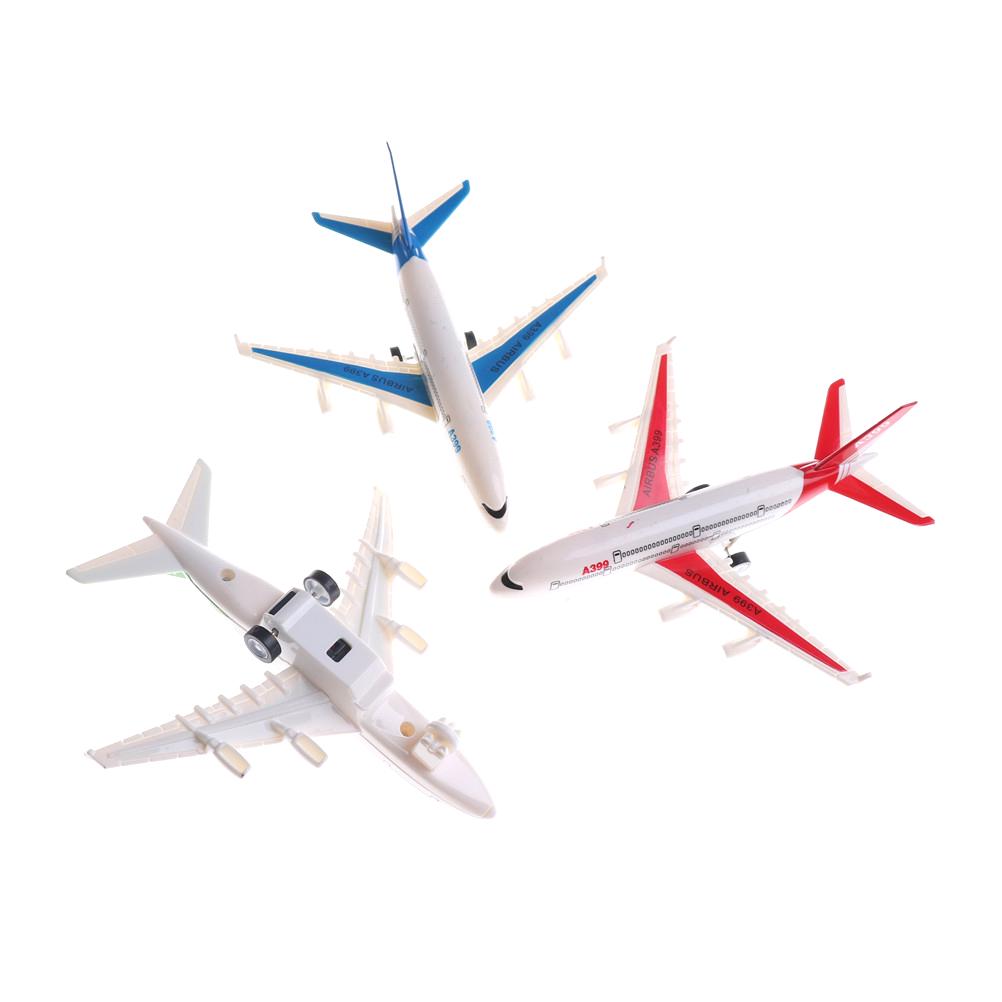 Plastic Air Bus Model Kids Children Pull Back Airliner Passenger Plane Model