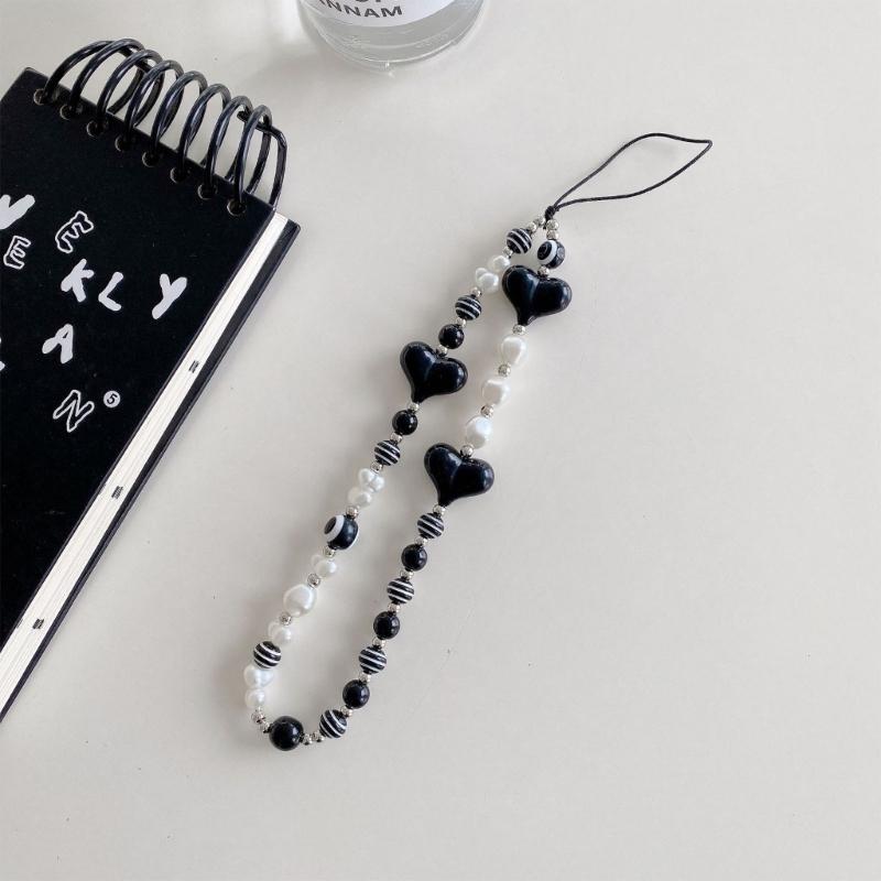 Elegant Handmade Beaded Keychain Pendant Mobile Phone Chain Strap Fashion Cellphone Rope Women Telephone Lanyard Jewelry