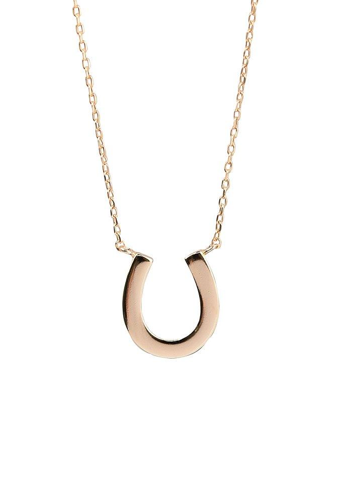 

Leaf Horseshoe Motif 10k Gold Necklace 10k K10 Pink Gold Horseshoe Sn271 [Four Clover] Women s Pendant
