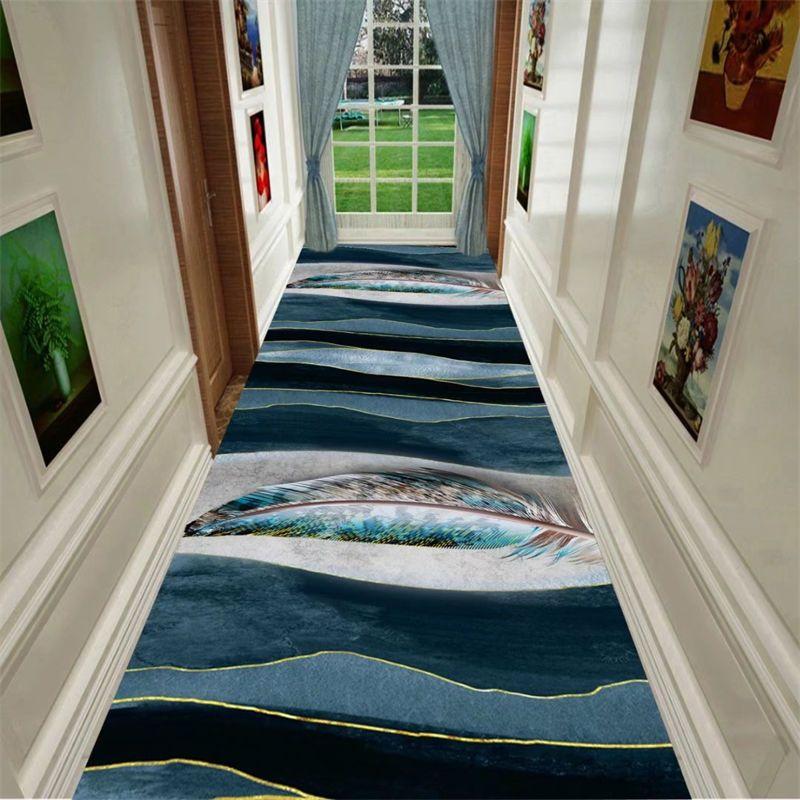 Nordic Geometric Long Corridor Carpet Light Luxury Home Hotel Runner Rugs Can Be Customized Villa Stair Mat Non-slip Hallway Rug