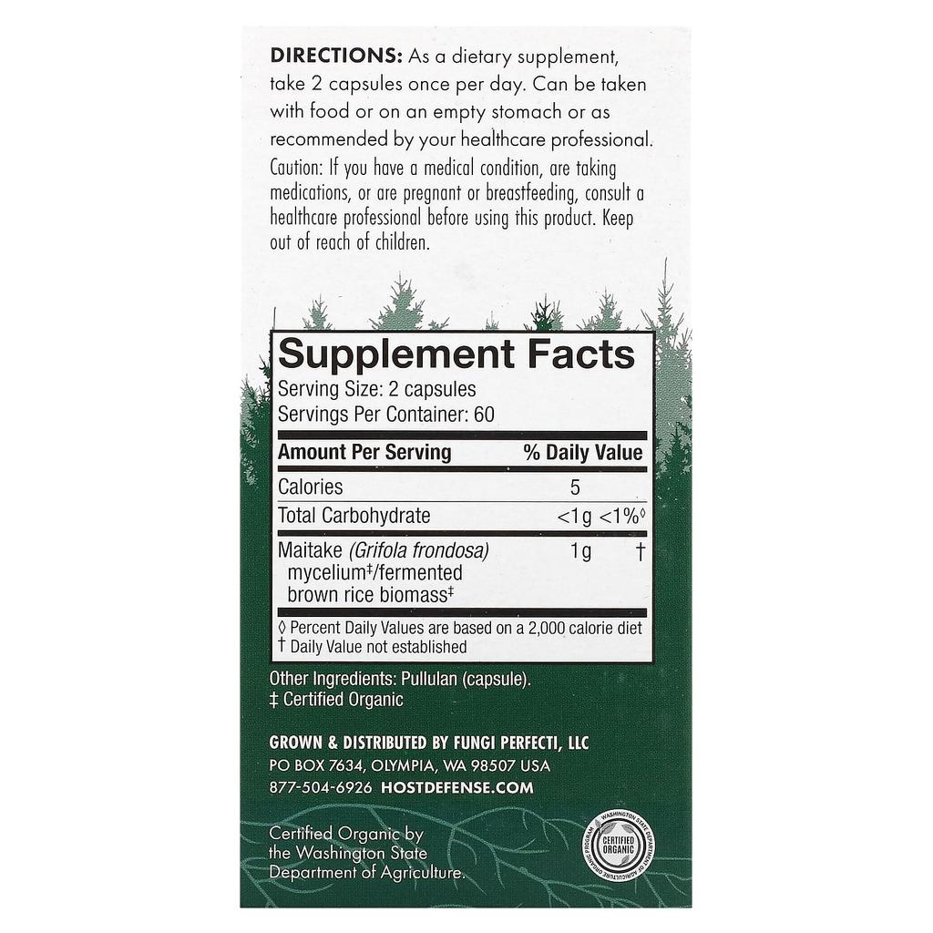 Mushroom, Mushroom, 120 capsules (0.5 g per capsule)