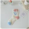 Summer New Style Thin Women's Socks Breathable Ice Silk Flower Crystal Stockings Short Sweat-absorbent Non-slip Cotton Socks Bottom Tube Socks
