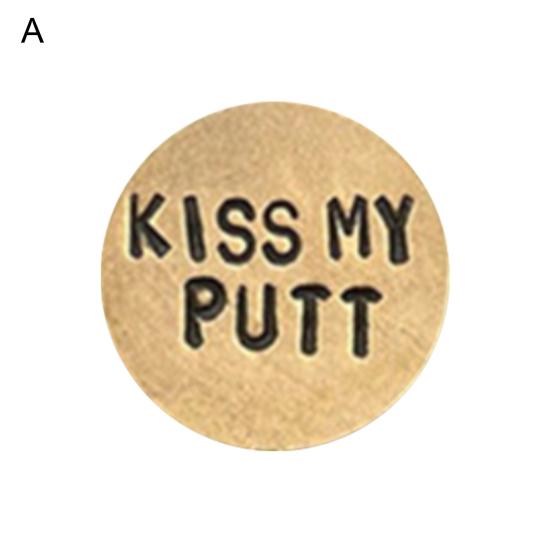 

Alloy Golf Markers Funny Words Mini Good Toughness Golf Hat Marker for Golf Court A