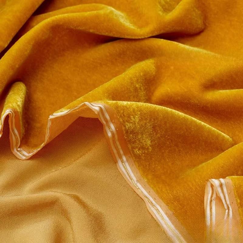 Non-elastic Woven Velvet Designer Fabric for DIY Sewing Dress Set,Half Skirt, Wide-leg Pants, Cotton-like Lustrous Velvet Fabric