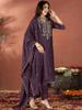 Women Designer Purple Kurti Salwar Suit Indian Bollywood Kurta Pant Dupatta Set Dress
