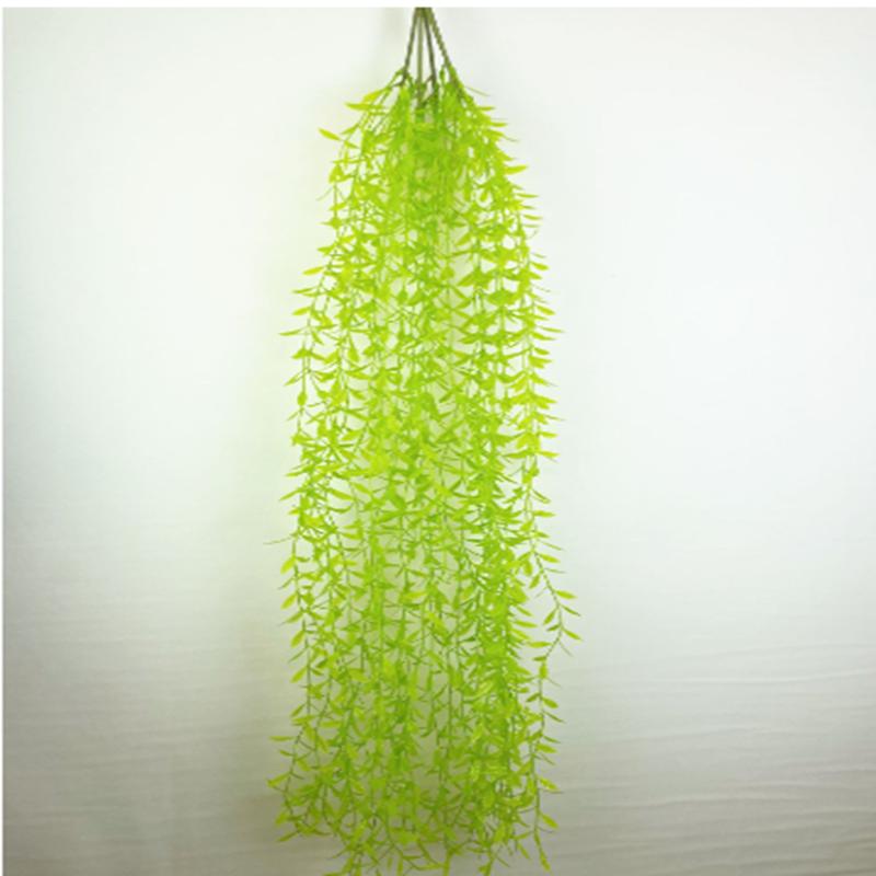 1pc Artificial Plant Ivy Red Green Willow Vine Home Decoration Garden Leaf Vine Party Hanging Decoration Fake Flower