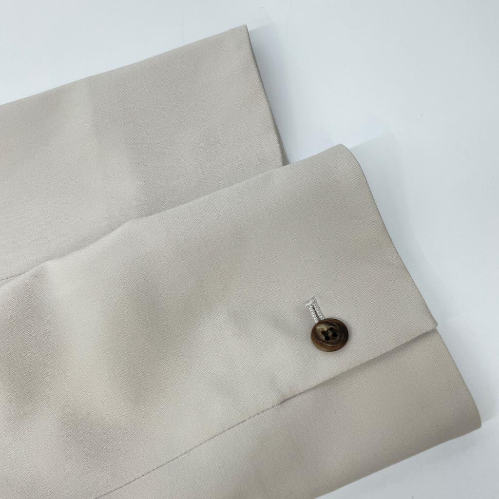 Theory Luxe 24 Year Ivory Newan Daylia Collarless Tailored Jacket Jacket 38 IvoryUsed