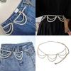 Classical Layered Imitation Pearls Belt Chain Lightweight Design Ideal Gift For Fashion Enthusiasts