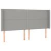 VidaXL LED Headboard Bedroom Furniture Double Bed Accessory Head of Bed Frame Interior Light Grey 3123922