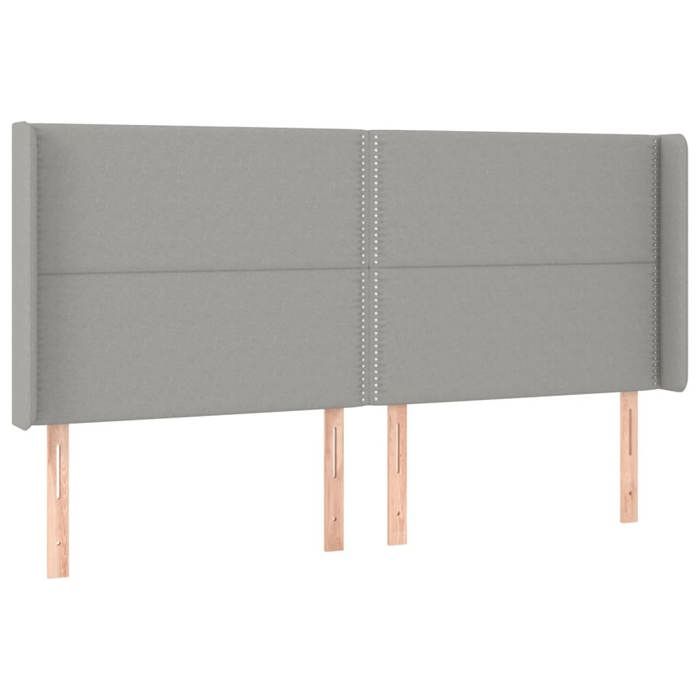 VidaXL LED Headboard Bedroom Furniture Double Bed Accessory Head of Bed Frame Interior Light Grey 3123922