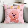 PPink Cartoon LoopyY Square DoubleSided Printed Pillow Case Bedroom Bedside Pillow Sofa Cushion Cover Gift