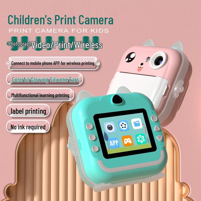 Q5 Barnas Øyeblikkelig Termisk Utskrift Digitalkamera - Tegneserie Miniutgave.