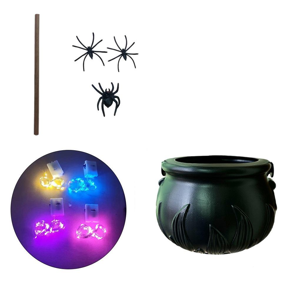 Creative Halloween Witches Pumpkin Cauldron Funny Halloween Desktop Ornaments  Haunted House