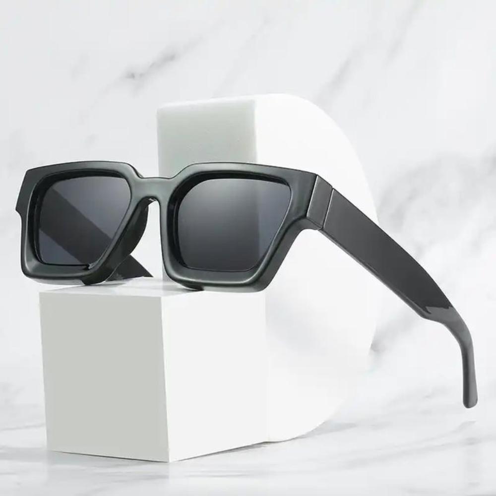 Lightweight Large Square Frame Sun Glasses Wide Legs Men UV400 Eyewear  Travel